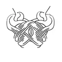 infinity symbol with 2 dog paws connected and a heart  tattoo design idea