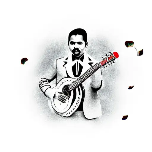 Mexican Mariachi Man tattoo design idea