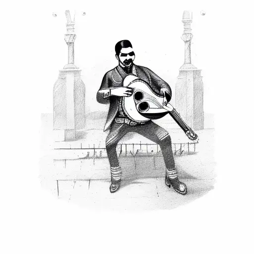 Mexican Mariachi Man tattoo design idea
