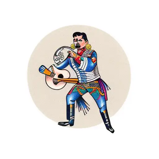 Mexican Mariachi Man tattoo design idea