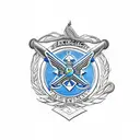 Air Force plane  tattoo design idea