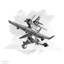 Air Force plane  tattoo design idea