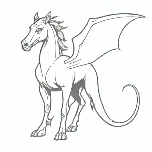 thestral harry potter tattoo design idea