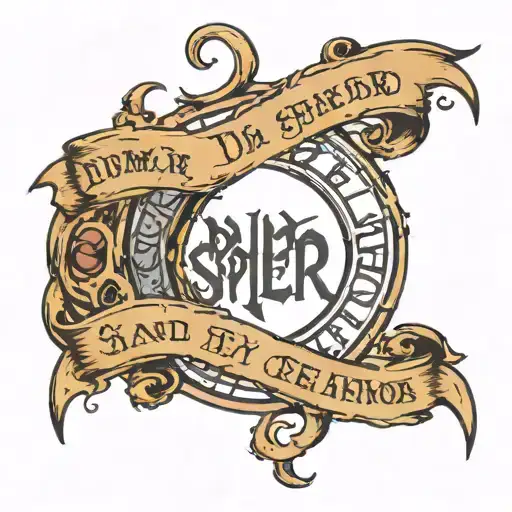 the text dum spiro spero and the drawing of a crescent moon from any Soul Eater tattoo design idea