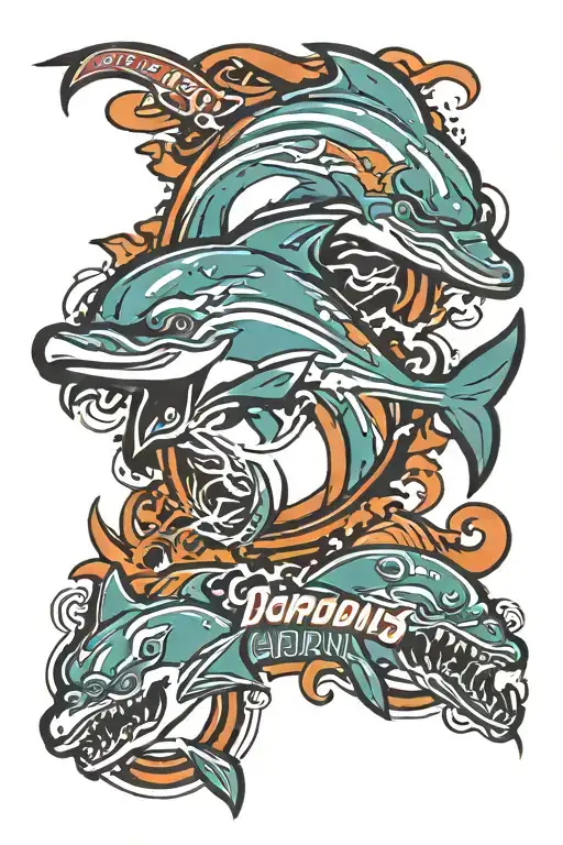 Miami dolphins Florida gators Boston red sox tattoo design idea