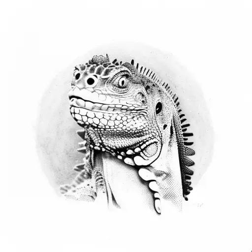 iguana con sombrero de tierra caliente tattoo design idea