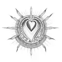 open heart with gear inside tattoo design idea