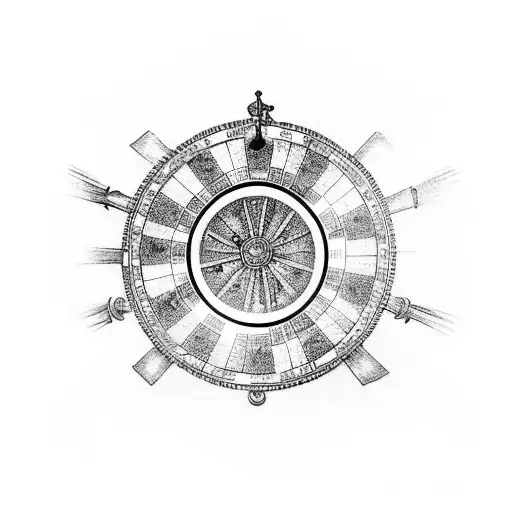 wheel of fortune tarot card tattoo design idea