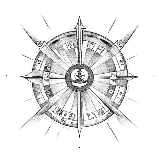 wheel of fortune tarot card with sailor moon  tattoo design idea