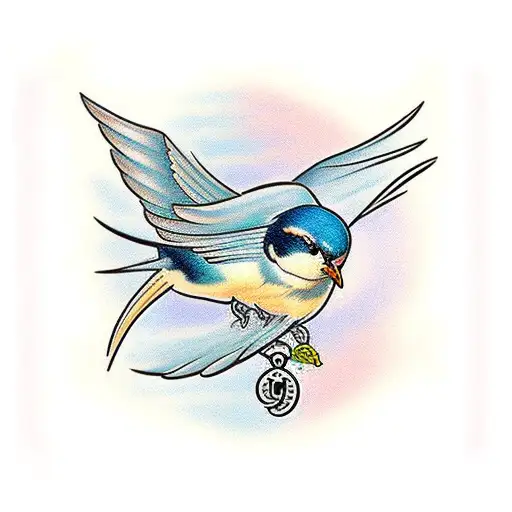 Swallow Bird tattoo design idea