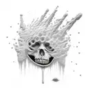 depression alone tattoo design idea