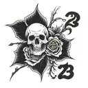 death date tattoo design idea