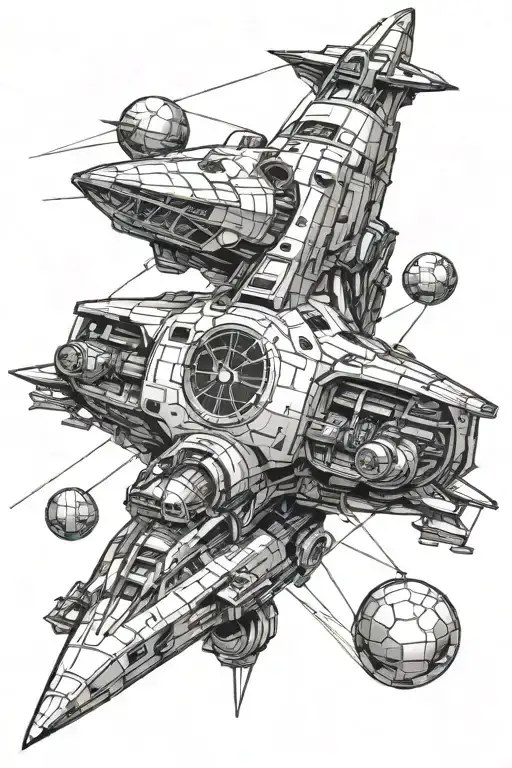 endurance space ship from the movie interestelar tattoo design idea