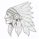 Combine the Scissor tail fly catcher and Indian chief head into a unique tattoo design tattoo design idea