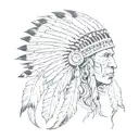 Combine the Scissor tail fly catcher and Indian chief head into a unique tattoo design tattoo design idea