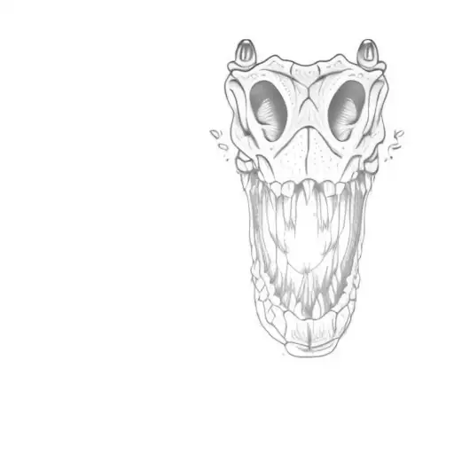 alligator skull  tattoo design idea