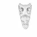 alligator skull  tattoo design idea