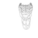 alligator skull  tattoo design idea