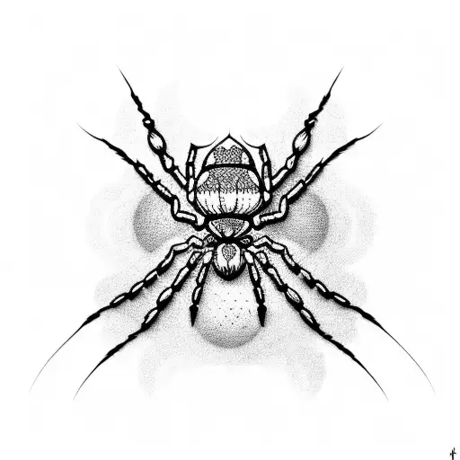 Spider of anime tattoo design idea