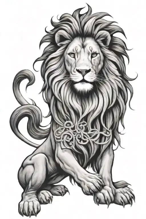lion of judah  tattoo design idea