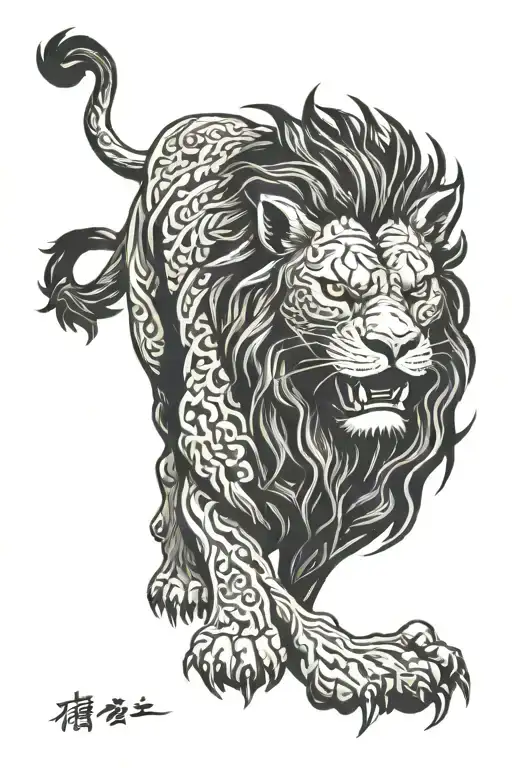 lion of judah tattoo design idea
