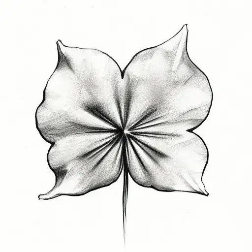 five leaf clover tattoo design idea