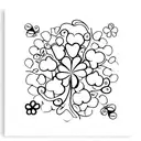 five leaf clover tattoo design idea