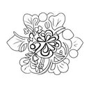 five leaf clover tattoo design idea