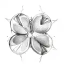 five leaf clover tattoo design idea