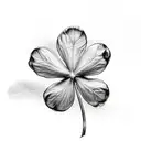 five leaf clover tattoo design idea