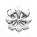 five leaf clover tattoo design idea