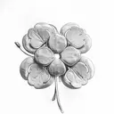 five leaf clover tattoo design idea