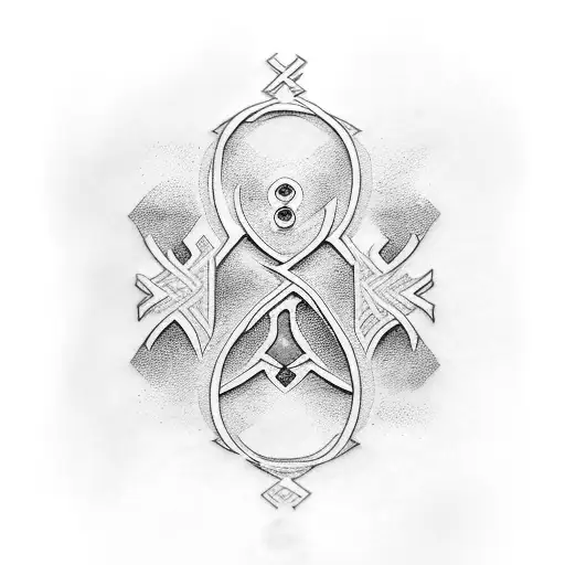 Greek letter rho tattoo design idea