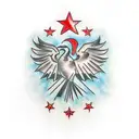 Turkey flag tattoo design idea