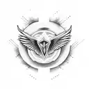 cross with wings tattoo design idea