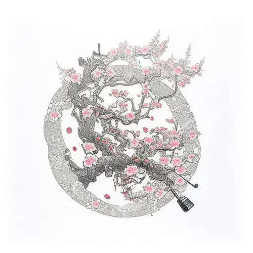 Cherry Blossom tattoo design idea