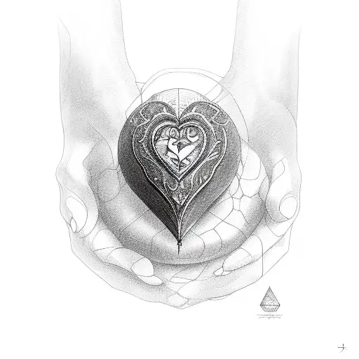 semicolon heart tattoo design idea