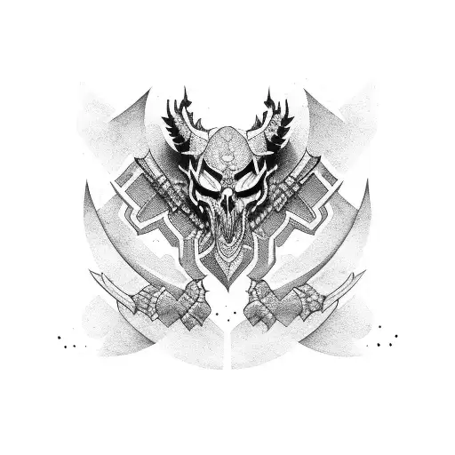 armour sleeve tattoo design idea