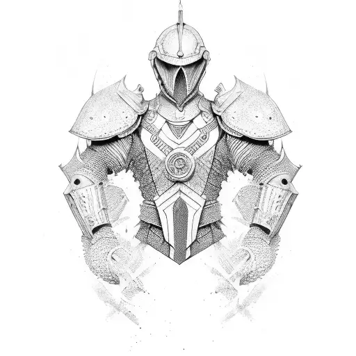 armour sleeve tattoo design idea