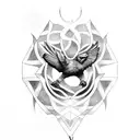 Odin's ravens tattoo design idea