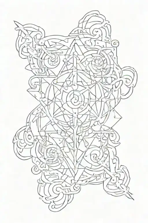 cybersiglism y2k sigil tattoo design idea