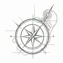 Compass tattoo design idea
