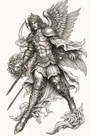 archangel Michael tattoo design idea