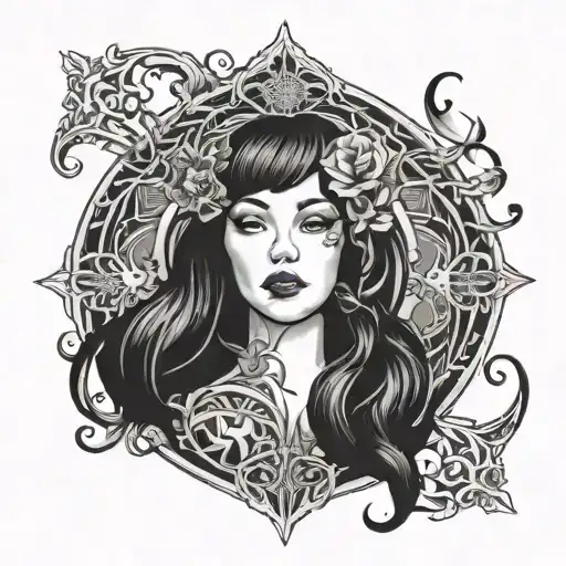 abode santann tattoo in art nouveau style tattoo design idea