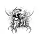 the pirate davy jones with the phrase you fear death tattoo design idea