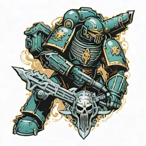 space marine starship troopers  tattoo design idea