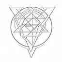 enki god symbol in alchemy tattoo design idea