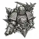 space marine starship troopers  tattoo design idea