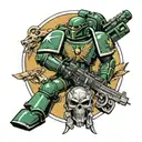 space marine starship troopers  tattoo design idea