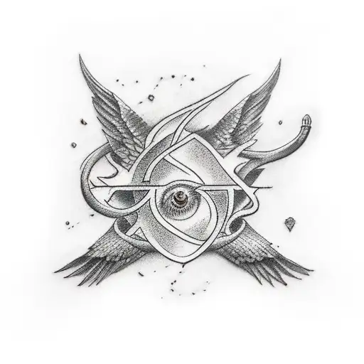 the elder wand tattoo design idea
